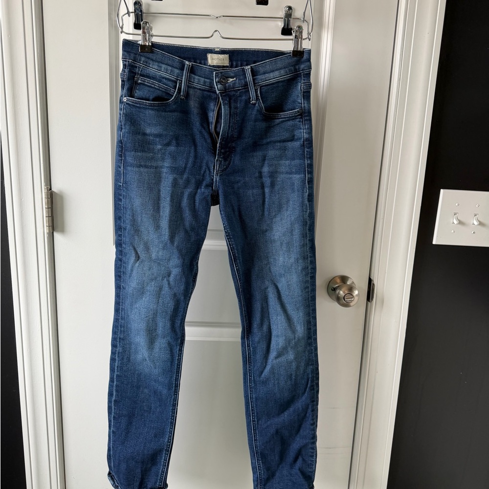 MOTHER Women’s Dark Blue Slim Jeans